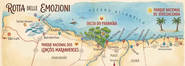 mappa rotta delle emozioni Brasile